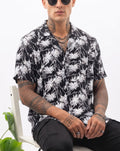 Printed Linen Shirt With a Cuban Coller